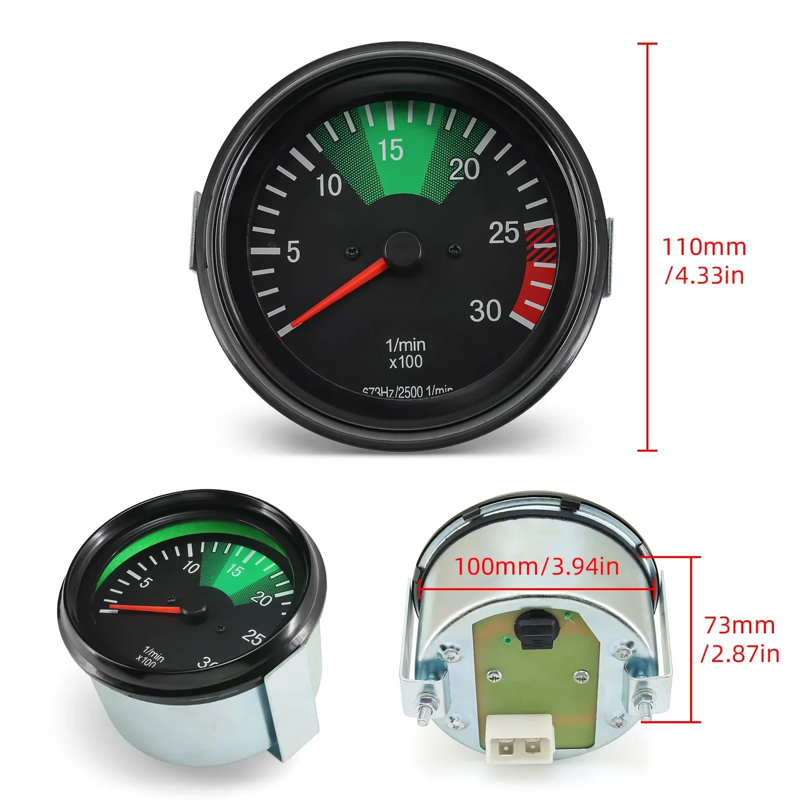 24V 100MM Tachometer 0-3000RPM 0-2500RPM für Mercedes Auto Boot Benzin Diesel Motor Drehzahlmesser 0015428716 – Detail 7
