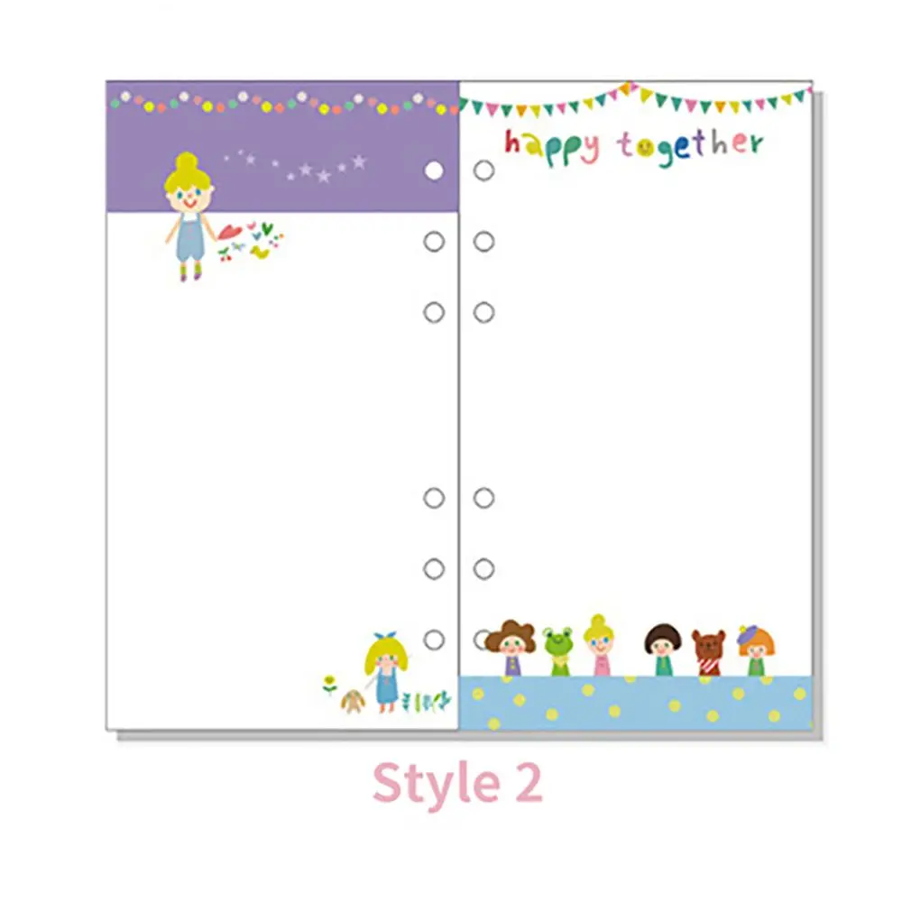 

Kawaii Agenda 40 sheet Weekly A5 A6 Monthly Loose Leaf Binder Inner Pages Notebook Refill Paper Refill