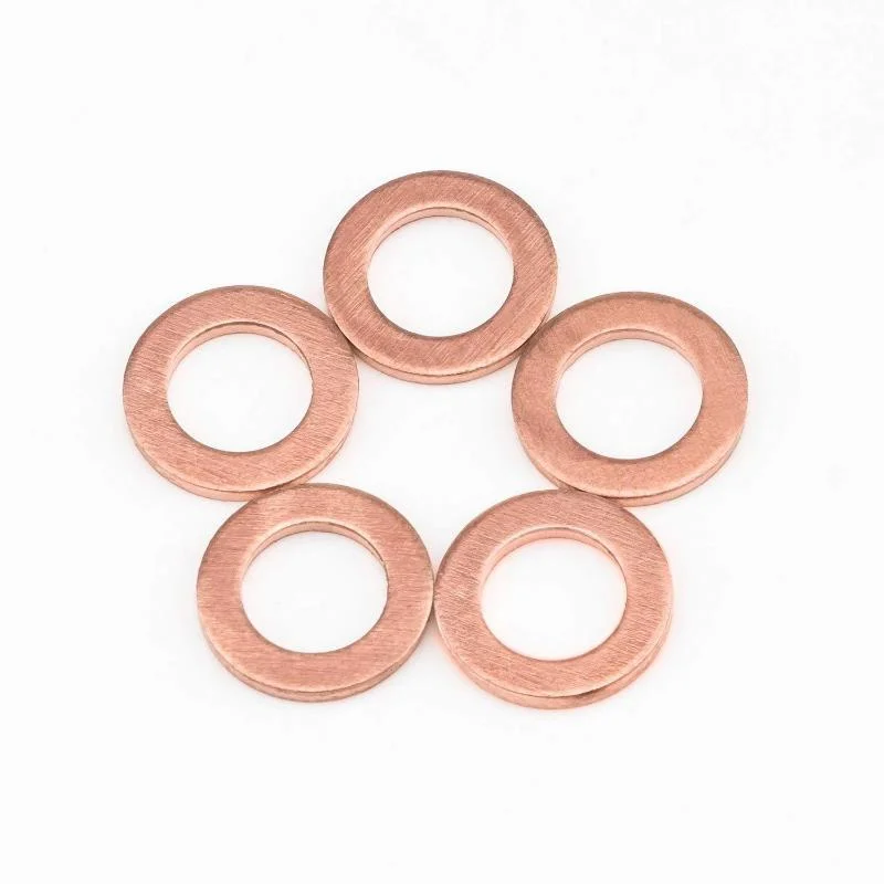 100/50/10pcs M5 M6 M8 M10 M12 M14 Solid Copper Washer Shim Flat Ring Gasket Rings Seal Plain Spacer Washers Fastener