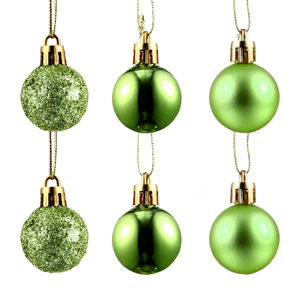 

48 Pcs Christmas Balls Small Tree Ornaments Wreath Green Decor Hanging Office Plastic Lightweight Storage Holiday Season Home