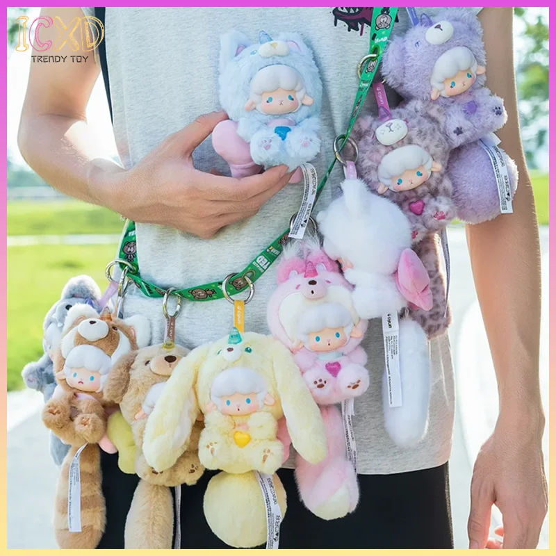 

Genuine Juanjuan Sheep Animal Cute Series Blind Box With A Plush Keychain And Pendant Features Big Tail Design Figurine Ornament