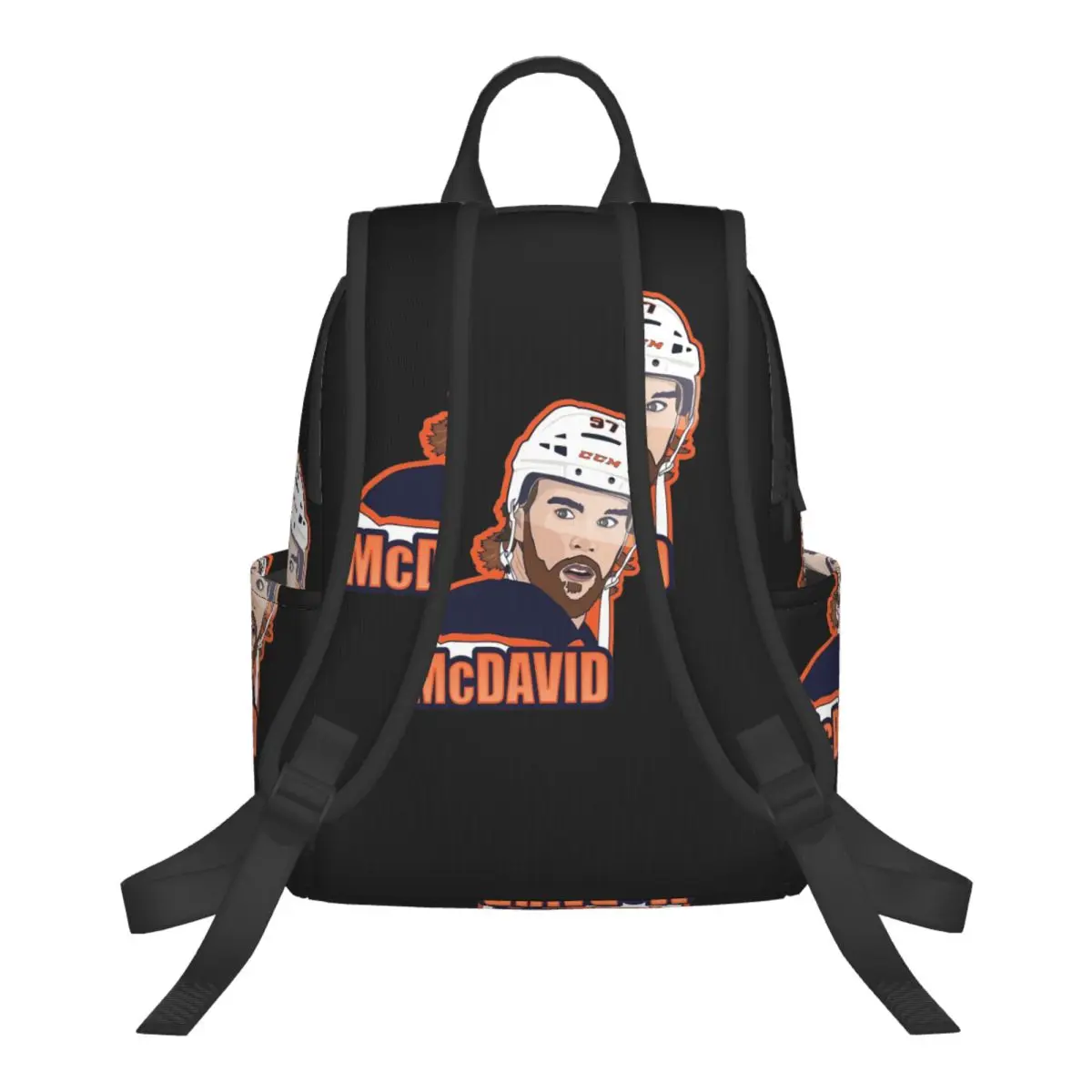 Connor McDavid 97 For Edmonton Oilers FansStudent Backpack School Bag Hiking Travel Daypack for Men Women Bookbag Shoulder Bags
