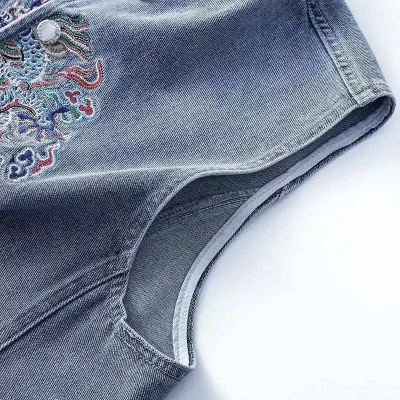 Blue Denim Vest Women's Jacket 2025 Spring and Summer Korean Version New Style Temperament Versatile Women's Top