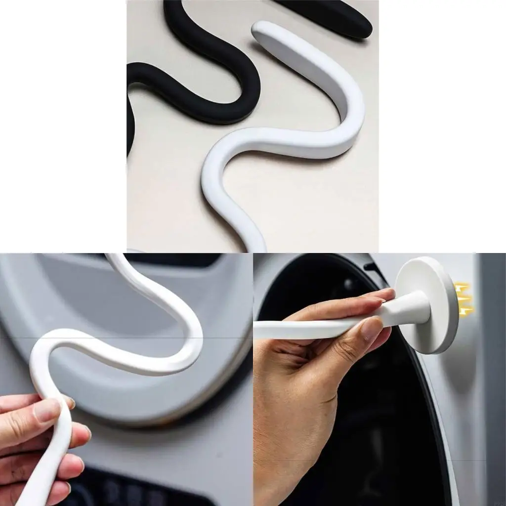 F92F Laundry Ventilation Bracket Door Stoppers with Silicone Aluminum Design