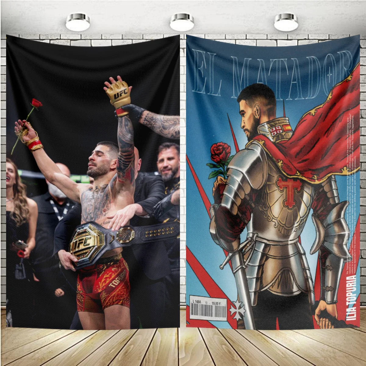 

l-Ilia TopuriaS Flag Boxing Legend Motivational Wall Poster Gym Tapestry Home Dorm Decor Inspirational Canvas Flag