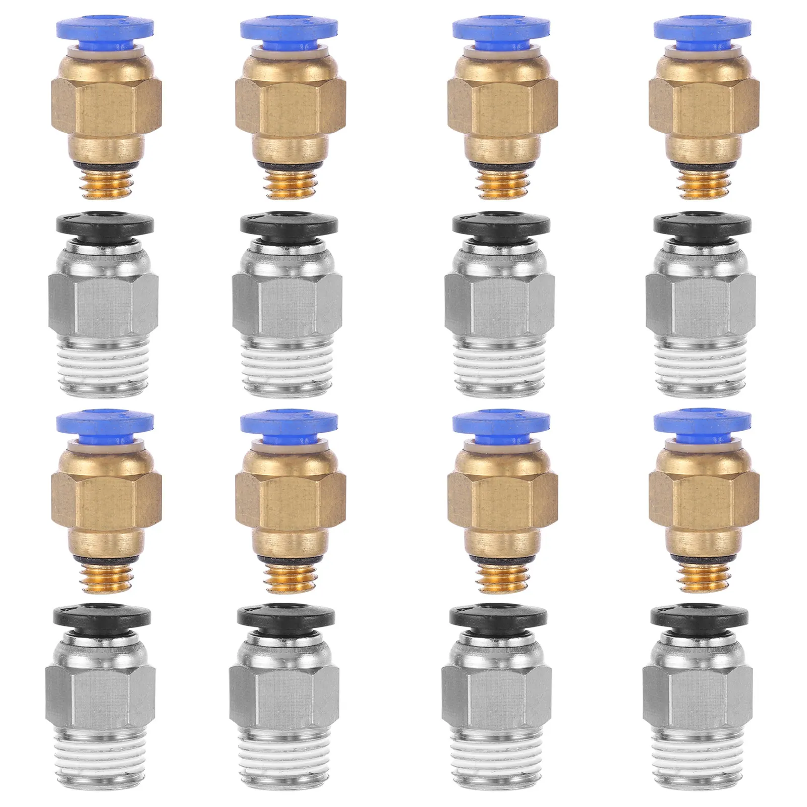 

16Pcs Metal Quick Connector for 3D Printer Pneumatic Fittings Adapter with Oxidation Resistant Wear Resilient Compact Design