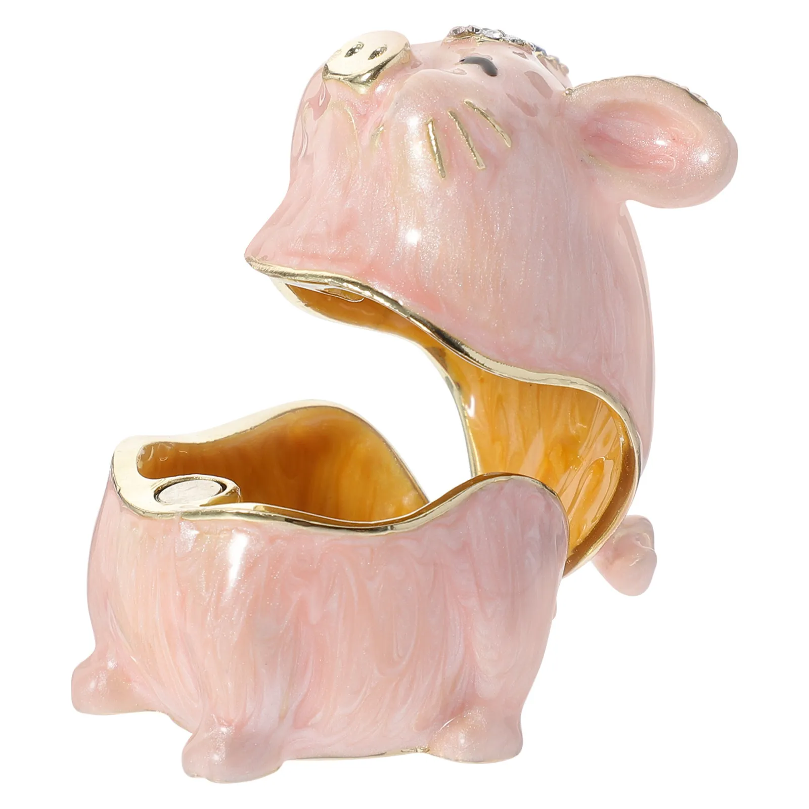 

Charming Pig Jewelry Box Elegant Home Decor Accessory Ideal for Jewelry Storage and Presentation Creative Gift Box for Lovers on