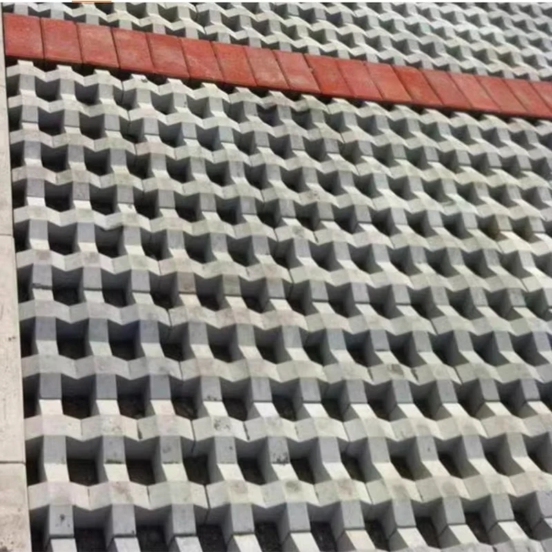 Well Shaped Brick Plastic Cement Mold Specification 25X19X8 Thickened Grass Planting Brick Parking Lot Surface Well Shaped Brick view 3