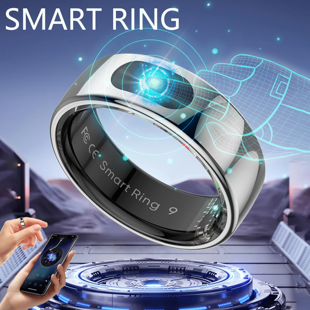 

2025 Smart Ring R08 Women's Men Remote Control Electronic Swimming Blood Pressure Monitor Temperature Sleep Tracker S0martring