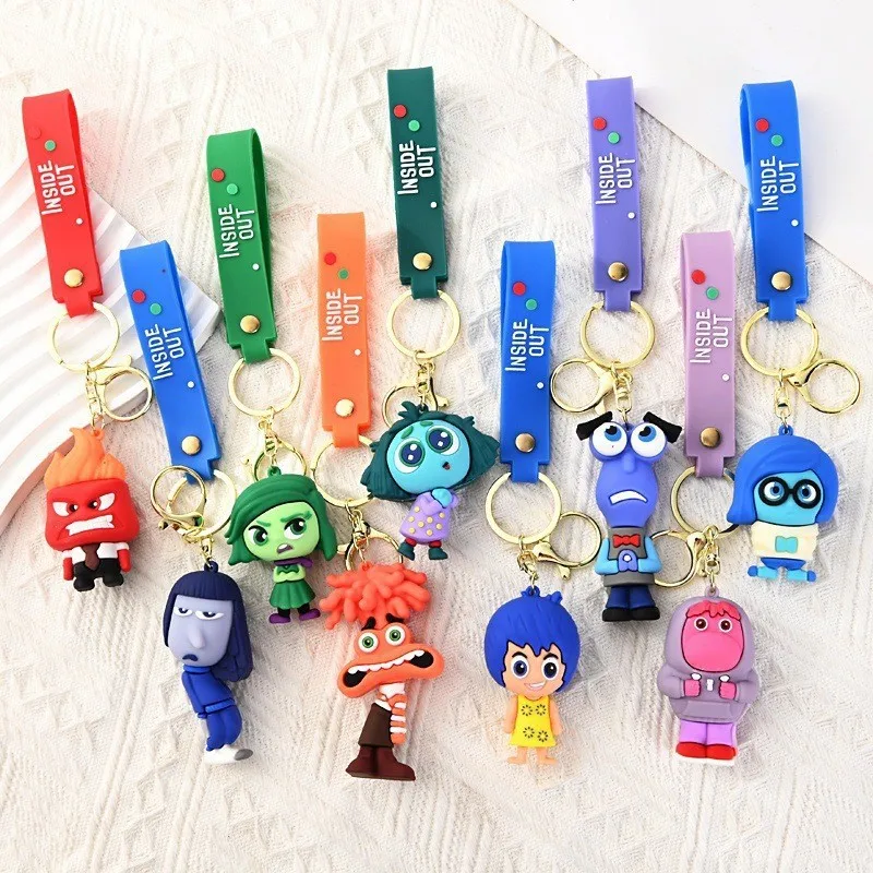 

Cartoon Inside Out 2 Keychain Anime Cartoon Character Keychain Pendant Figure Toy Fans Gift