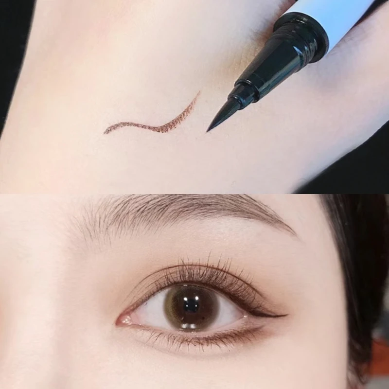 Smooth Eyeliner Liquid Lying Silkworm Pen Waterproof Non Smudging Long-lasting Ultra Thin Silky Matte Black Eyeliner Eyes Makeup