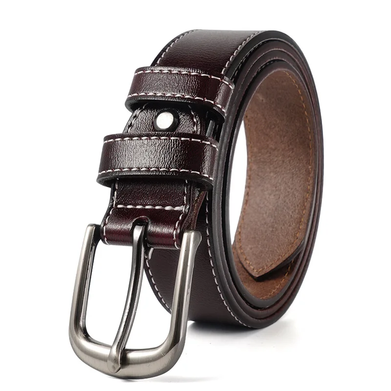 Женский ремень из натуральной кожи, винтажный модный джинсовый ремень, высококачественный ремень с пряжкой