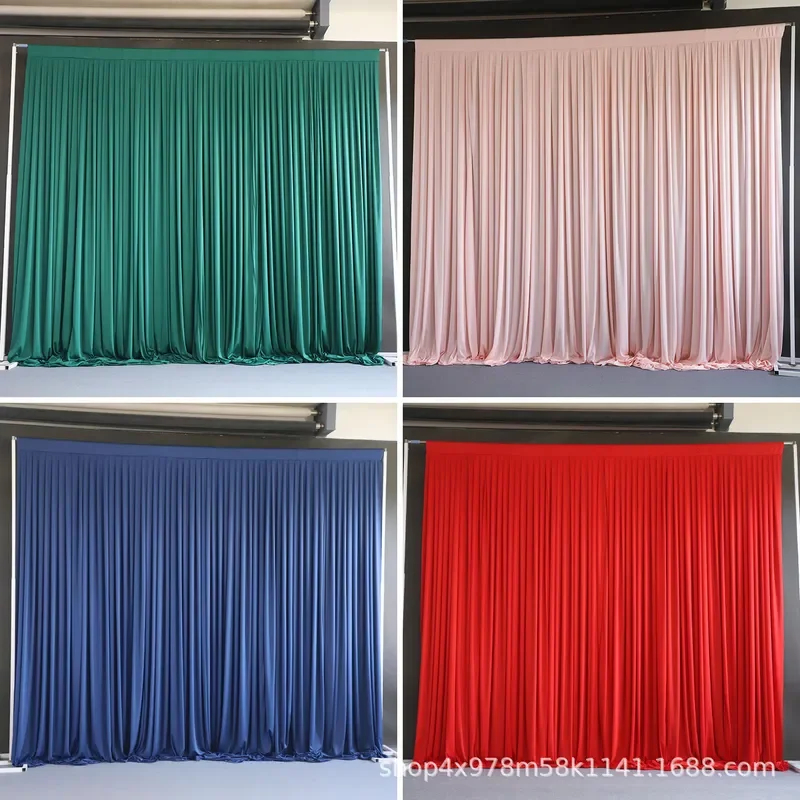 Thickened Milk Silk Wedding Stage Backdrop Gauze Curtain for Birthday Party Holiday Photography Background Cloth Decoration