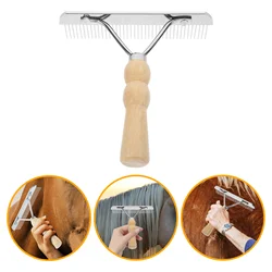 Ancinho de unha de cavalo, escova de dematória, ferramentas de limpeza de cabelo para animais de estimação, suprimentos para noivo, beleza animal útil