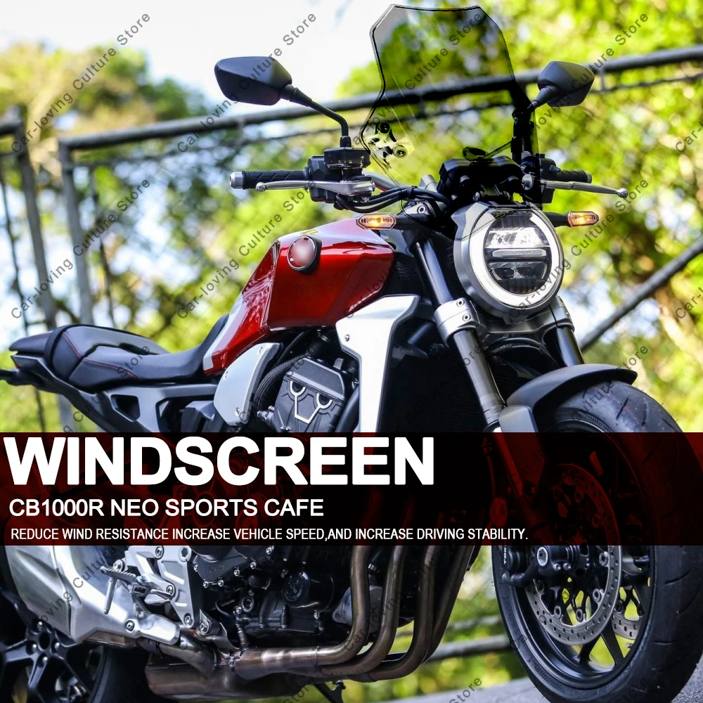 Motorcycle High quality ABS Windscreen Windshield Universal Adjustable Windshield For CB1000R CB1000R NEO SPORTS CAFE