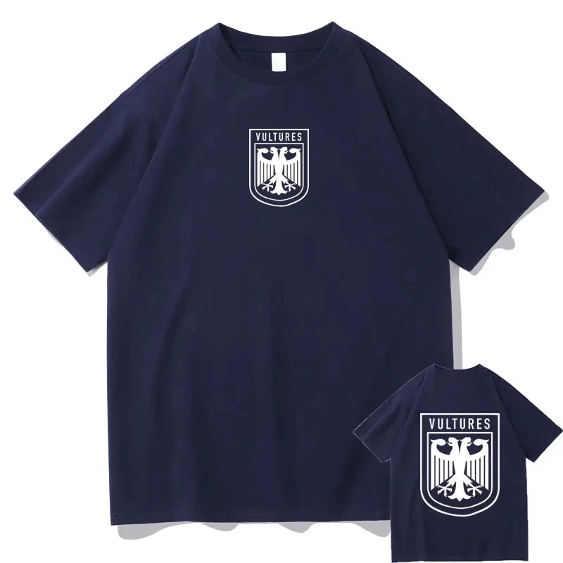 مغني الراب كاني ويست Vultures جديد ألبوم الموسيقى قميص مطبوع الرجال النساء الهيب هوب قصيرة الأكمام الذكور موضة عادية تي شيرت