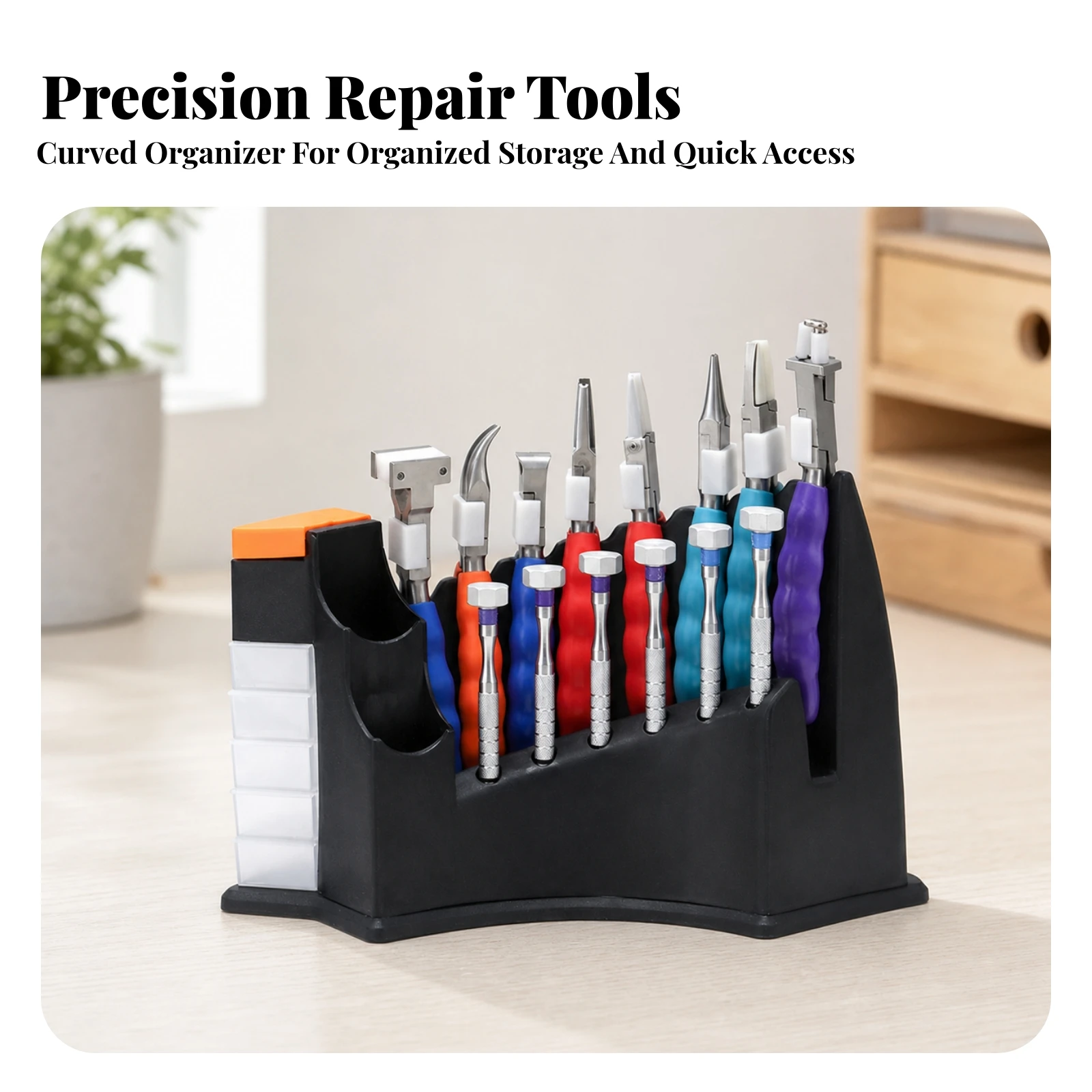 14 Pieces Eyeglass Adjustment Tools with Holder Professional Eyeglass Repair Tools Optical Tool Kit Comprehensive for Opticians