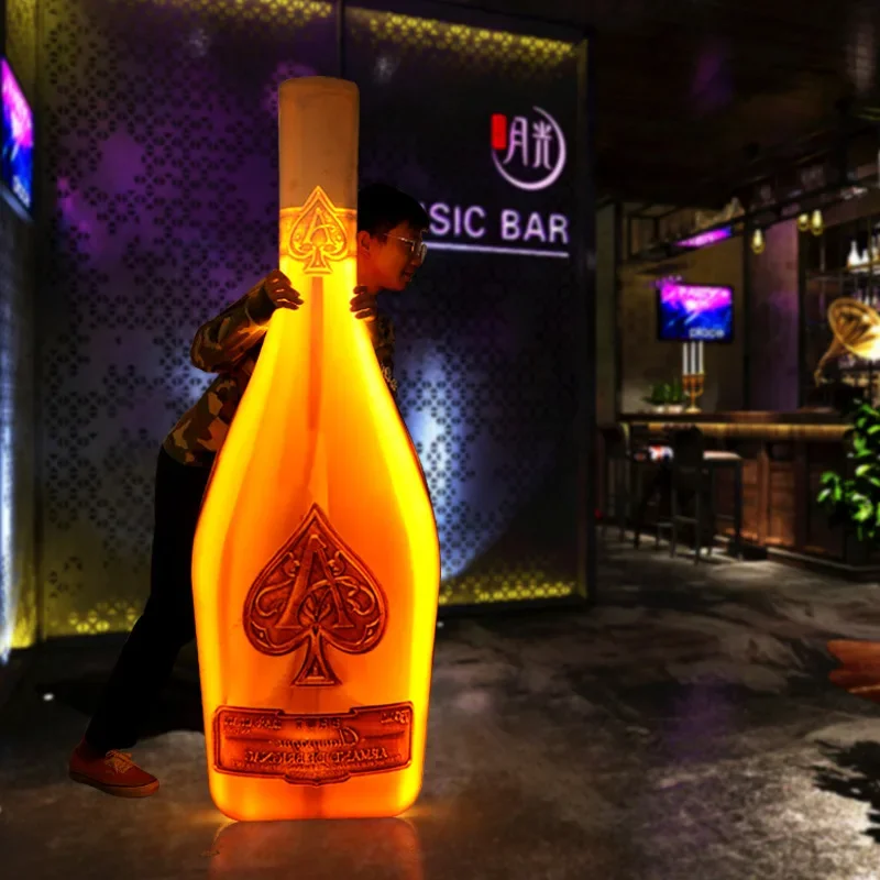 Bar, KTV, luminous wine bottle, light brand, foreign wine, celebrity spades, A champagne, advertising light, led decorative