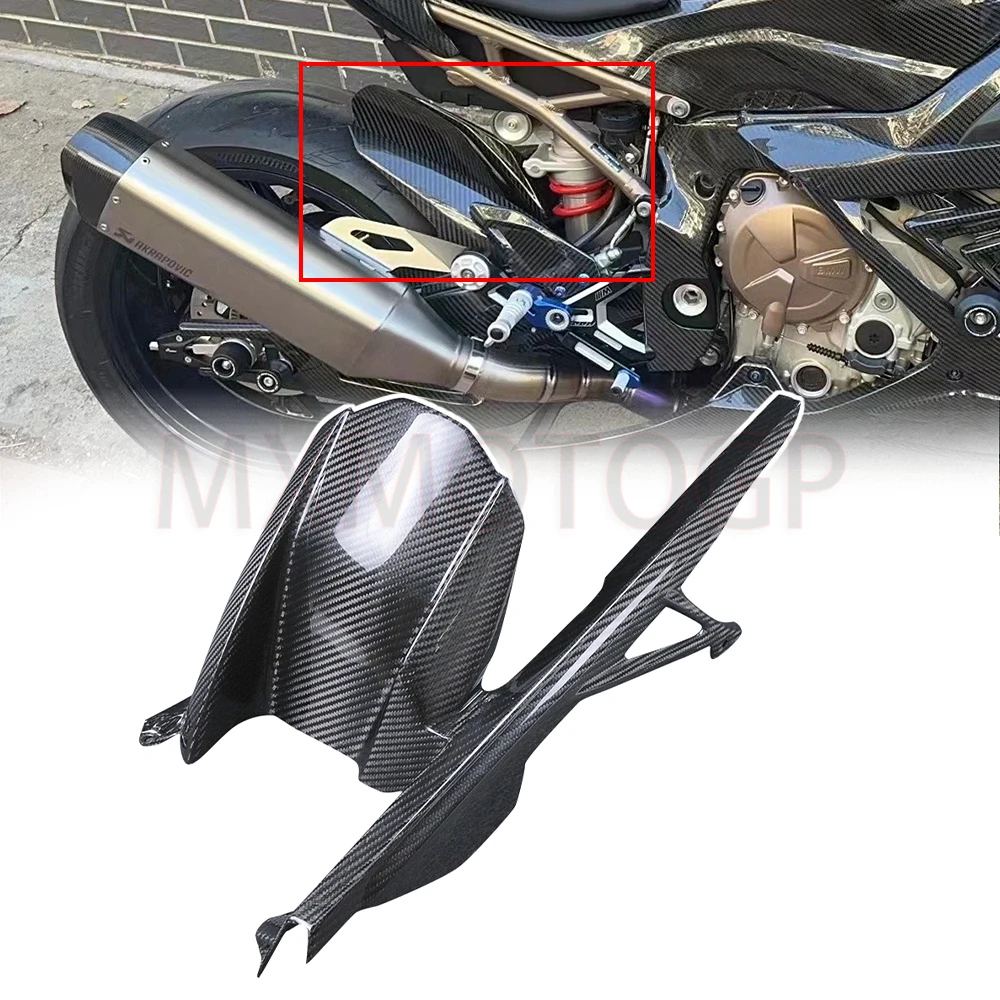 Carbon Fiber for BMW S1000RR 2019-2021 2022 2023 S1000R 2021+ M1000RR Motorcycle Rear Fender with Chain Guard Cover Protector