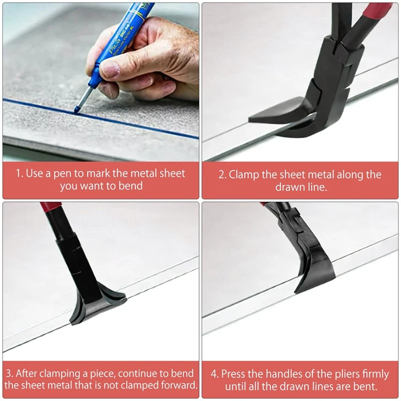 AA01-45° Manual Sealing Machine Metal Bending Pliers Metal Steel Plate Bending Machine Plate Hand Tools