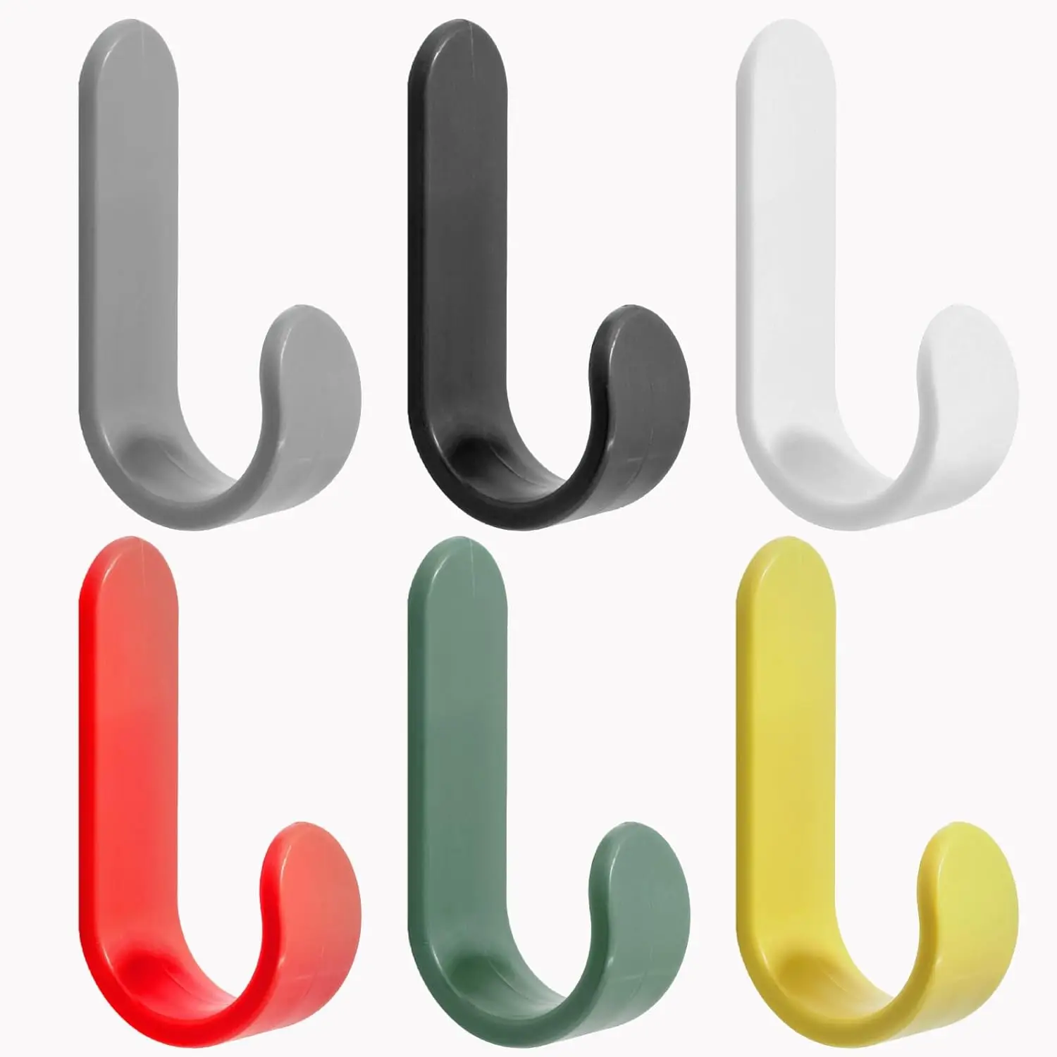 12/6PCS Self Adhesive Hooks Heavy Duty Wall Hooks Transparent Multi-Purpose Hooks Door Key Towel Wall Hook for Bathroom Kitchen