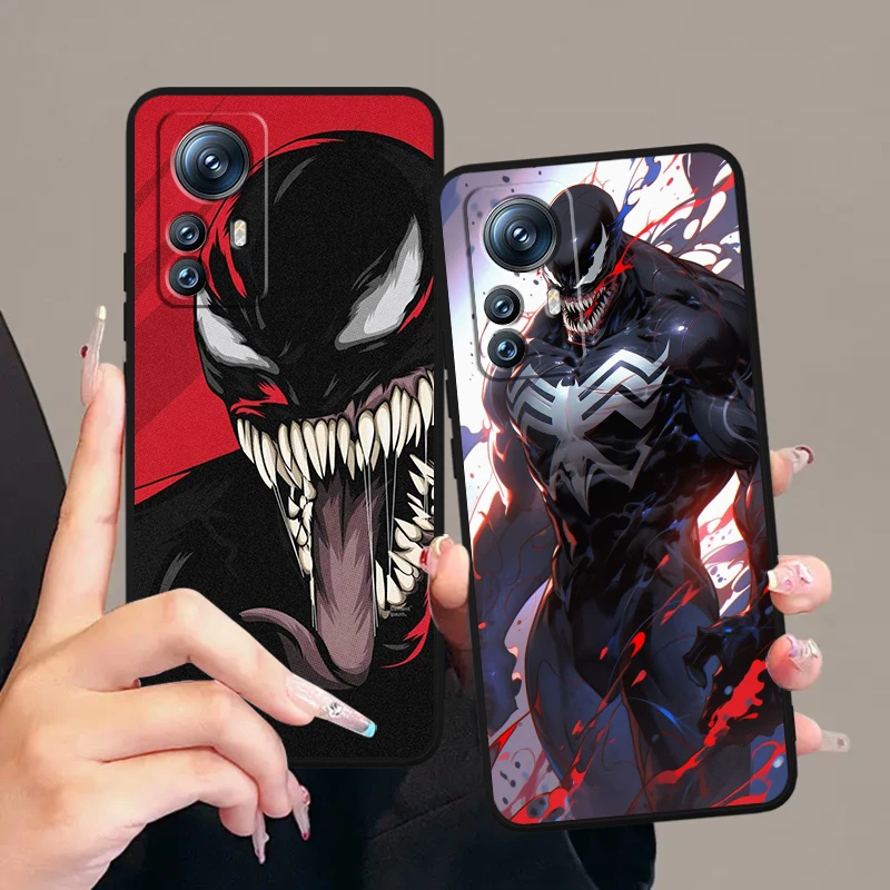 Venom Marvel Cool Mysterious For Xiaomi Mi Poco F5 F4 F3 X6 X5 X4 X3 M6 M5 M5S M4 M3 C65 Pro GT NFC 5G Black Funda Phone Case