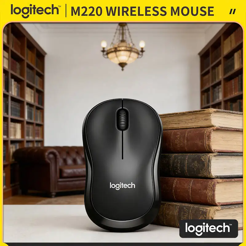 

Logitech M220 Quiet Wireless Mouse 3 Buttons 18-Month Battery 1000 DPI Precision Compact Portable Build