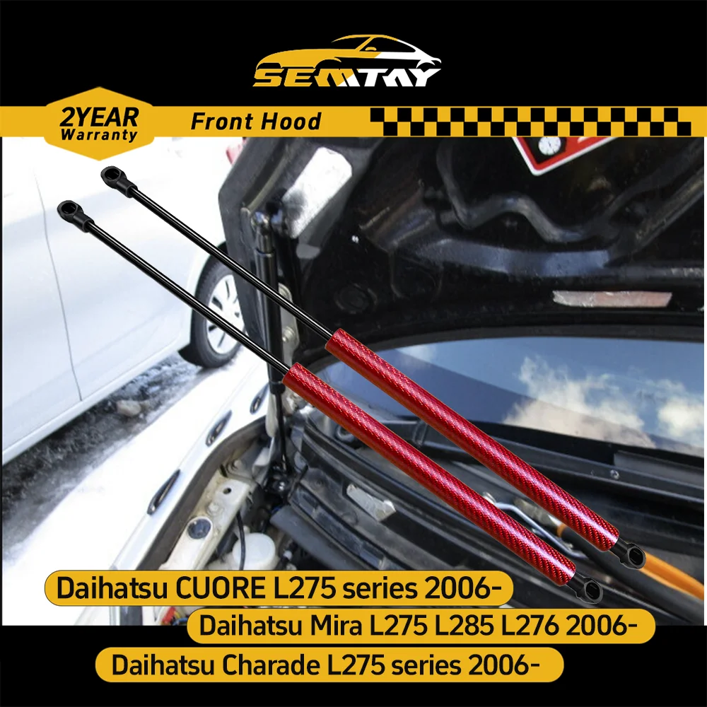 

Стойки капота SEMTAY для DAIHATSU Mira Charade CUORE L275 L285 L276, поддержка подъема капота, пружинные амортизаторы, демпфер