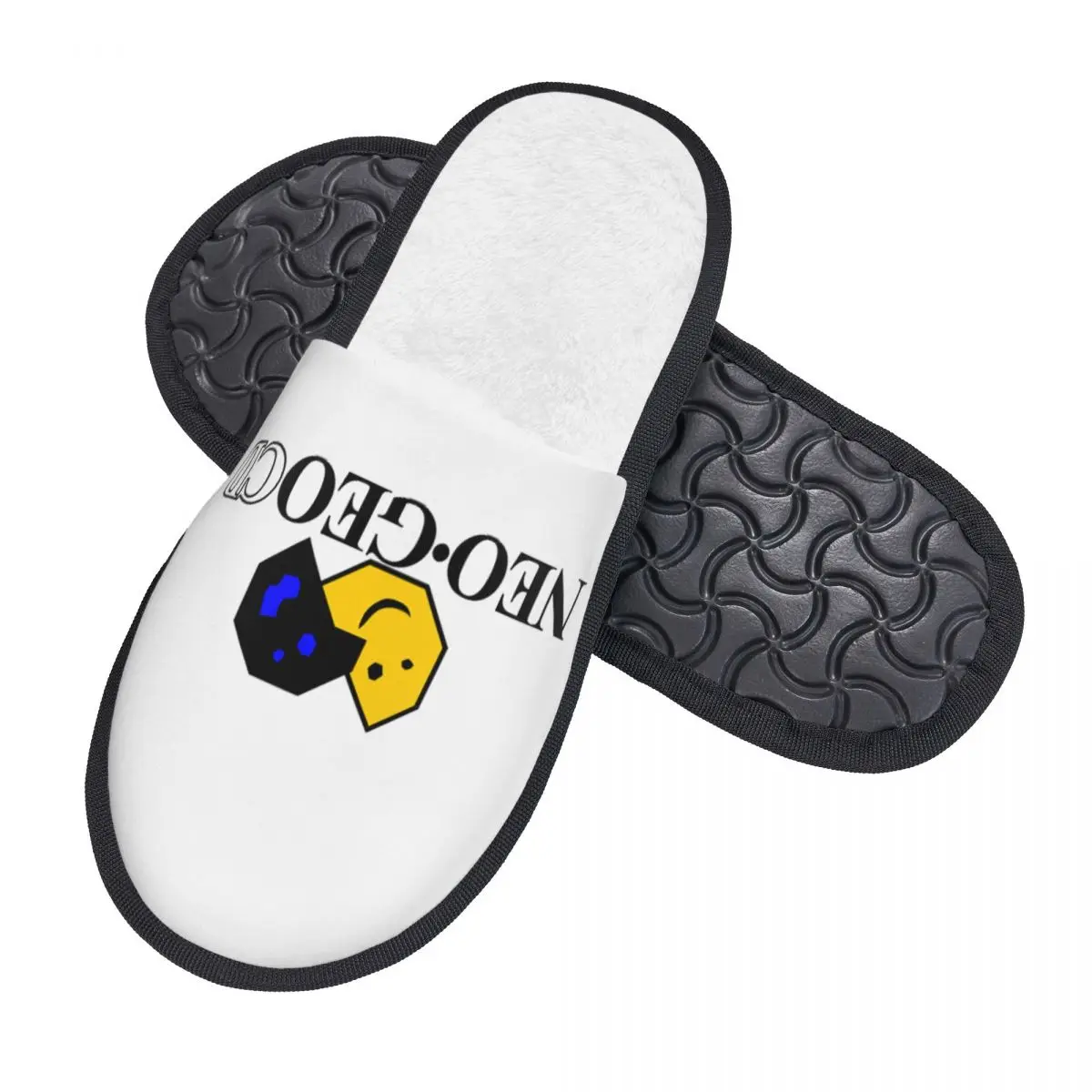 Custom Neo Geo Logo Guest Slippers for Bedroom Women Neogeo Arcade Game House Slipper