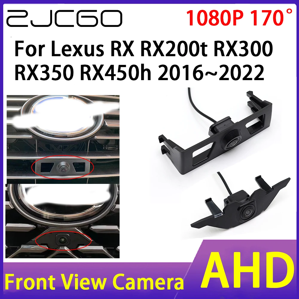 

ZJCGO Car Front View Camera AHD 1080P Waterproof Night Vision CCD for Lexus RX RX200t RX300 RX350 RX450h 2016~2022