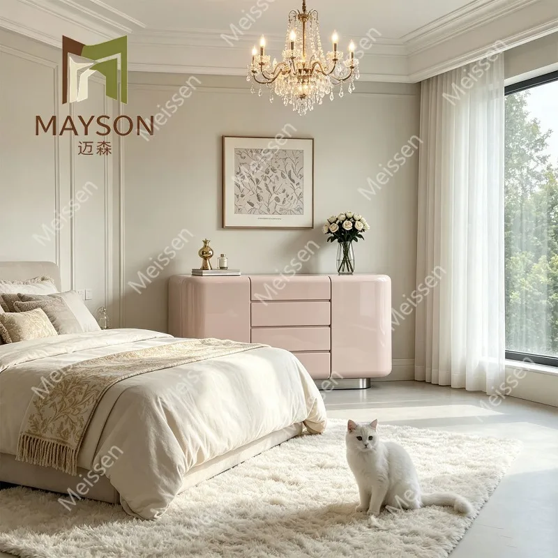 Cream wind multi-chest cabinet, high-end storage cabinet, porch partition, paint pumping decorative cabinet