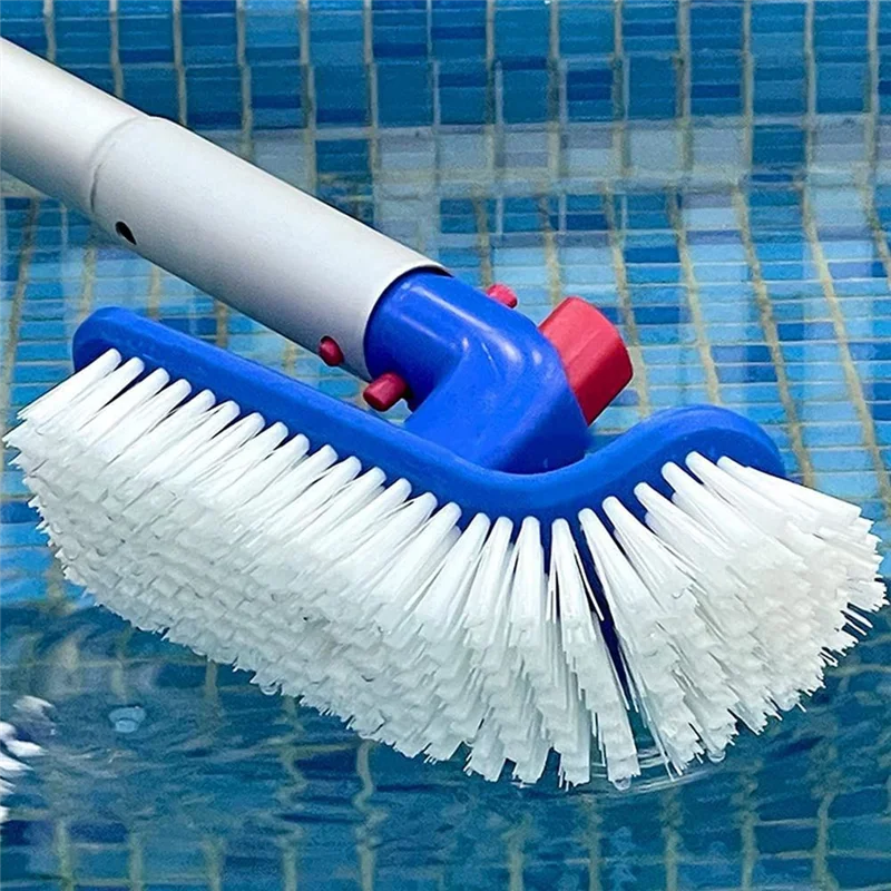 ABFS Pool Brush Pool Brush Head Rotatable Hand Scrub Brush For Step & Corner, For Pool,Spa, Bathroom, Hot Tub, Kitchen