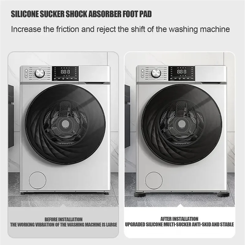 A59E-Стиральные антивибрационные подушечки с шумоподавлением, антивибрационный коврик, подушечки для ног для стиральной машины, эластичные подушечки для стабилизатора стиральной машины