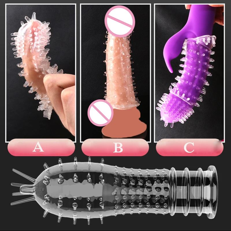 14 Type Male Enlargement Penis Extender Sheath Reusable Condom Enhancer Erection Penis Sleeve Delay Ejaculation Sex Toys for Man