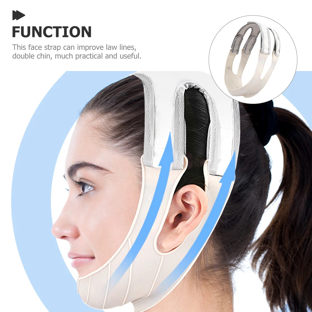 取り外し可能な滑り止めシリコンマスク V 字型フェイスストラップ あご痩身ベルト 美容ツール 軽量 ポータブル ダブルリフティング用