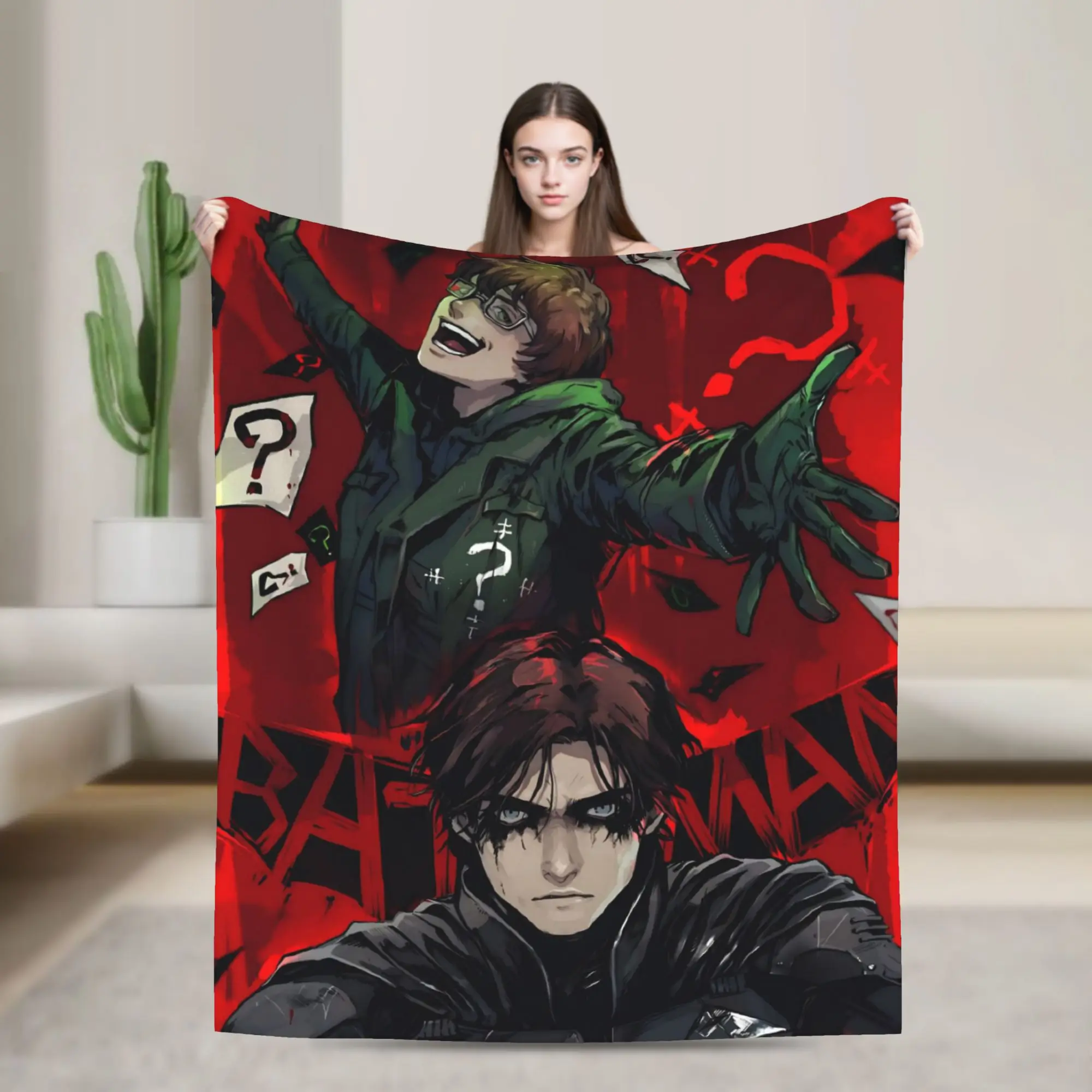 Paul Dano Riddler Blankets Movie Flannel Funny Soft Throw Blanket for Home Restaurant Decoration
