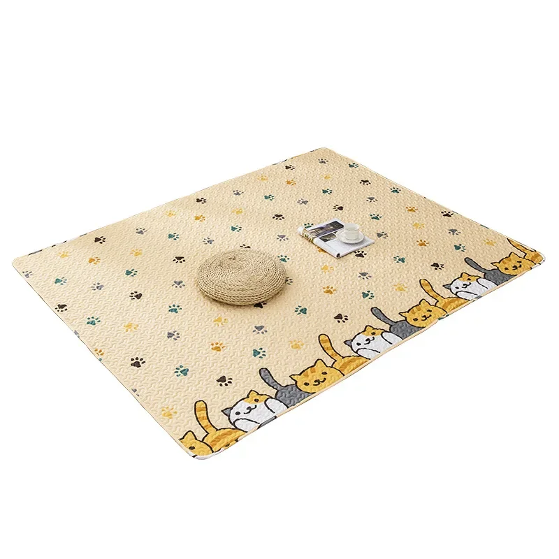 Pet Dog Cage Bottom Mat Absorb Urine Keep CoolIing Moistureproof Bite Resistant Cotton Customized Dog Beds for Large Dogs Mat