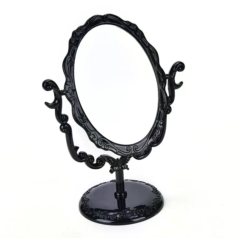 /YOV/New Girl Desktop Rotatable Gothic Rose Makeup Stand Mirror Black Butterfly Hot