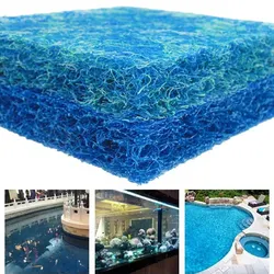 50*50*4CM Pure Blue Three-color Rattan Cotton Filter Thicken More Density Biochemical Fish Tank Aquarium Clean Filter Cotton