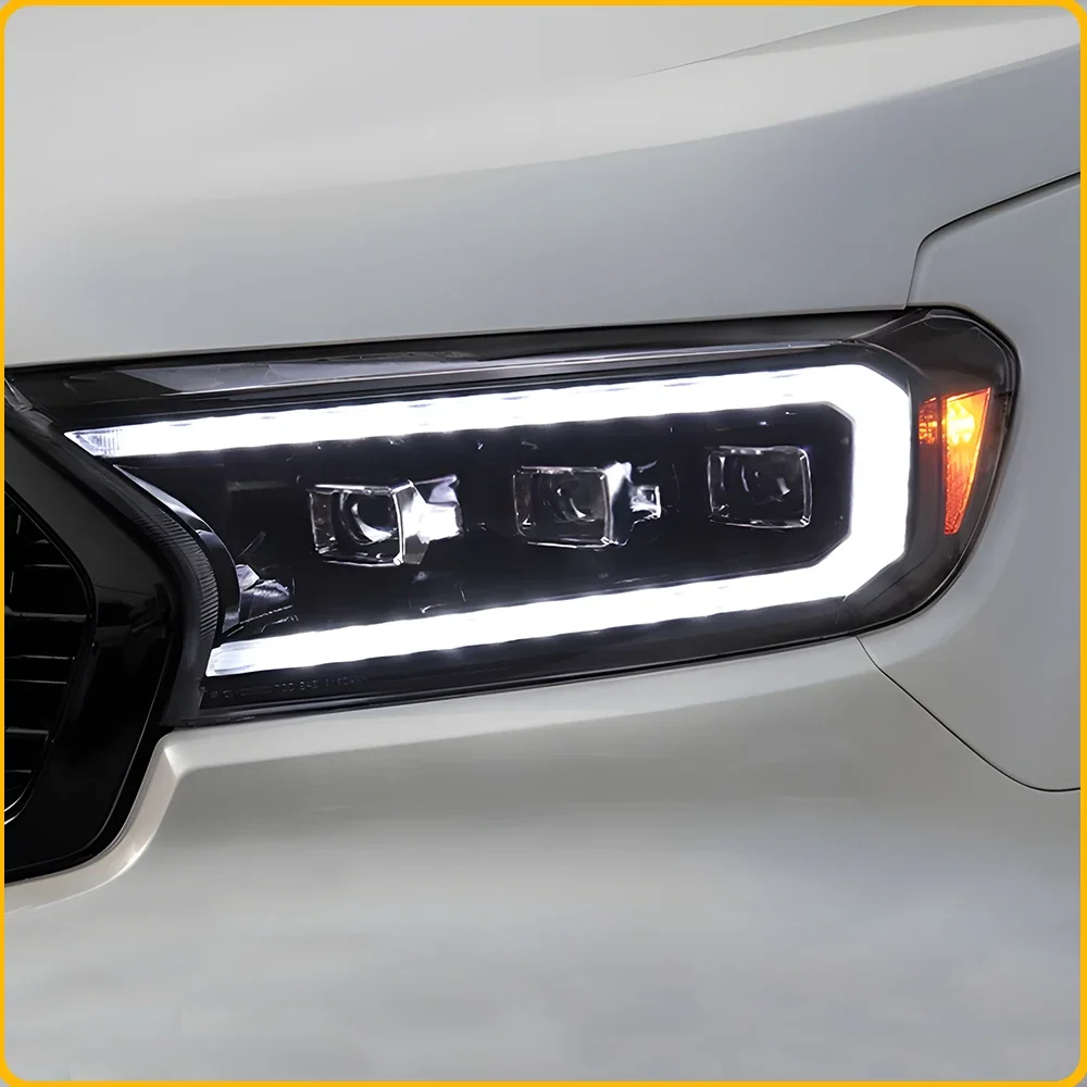 For Ford Ranger T6 2016‑2020 Upgrade Auto LED DRL Headlight Assembly Projector Lens Turn Signal Plug and Play Car Accessories