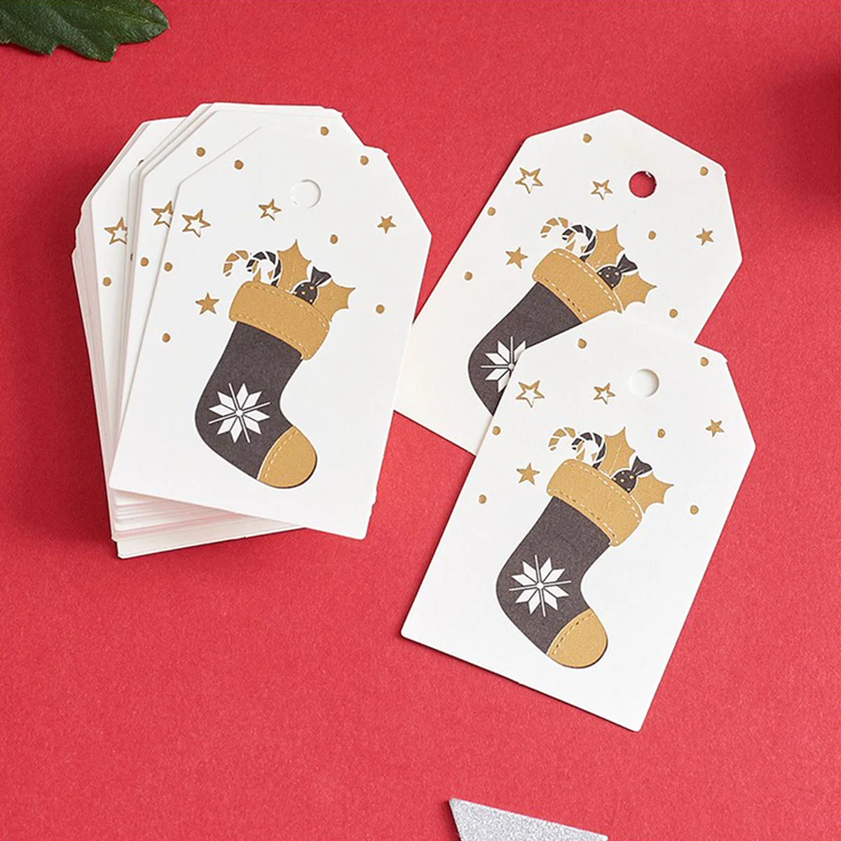 100 stuks tag groet kerstkaart DIY kaart bladwijzer kleine cadeaulabels voor geschenken