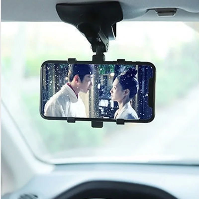 Car GPS Navigation rotating rearview mirror navigation bracke Mobile Phone Holder For iPhone Xiaomi Samsung OPPO Phone Holder