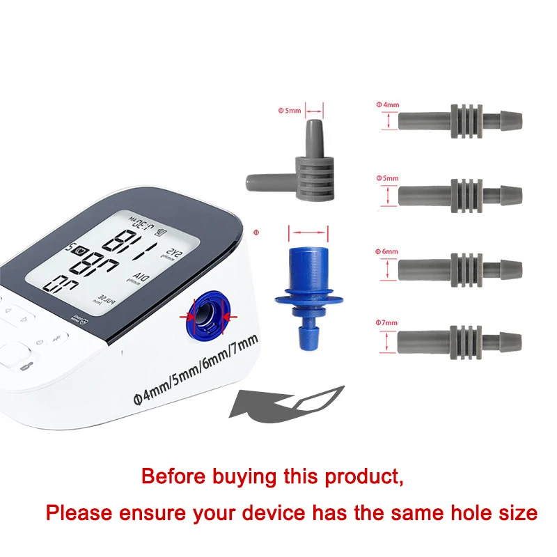 Adaptador de tubo de mangueira de ar, peças de conector cônico para bp nibp, esfigmomanômetro digital manual, medidor de pressão arterial, manguito de monitor de paciente