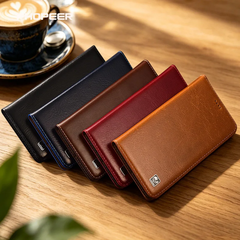 

Luxury Genuine Leather phone Case for Xiaomi BlackShark 5 Pro 5R 4 3 2 1 Water ripple Texture Flip magnetic phone case