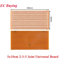 5Pcs/1pc 5X10cm 2-3-5 Joint Universal Board 5*10cm PCB General Experimental Matrix Circuit Board Test Breadboard Connector Hole