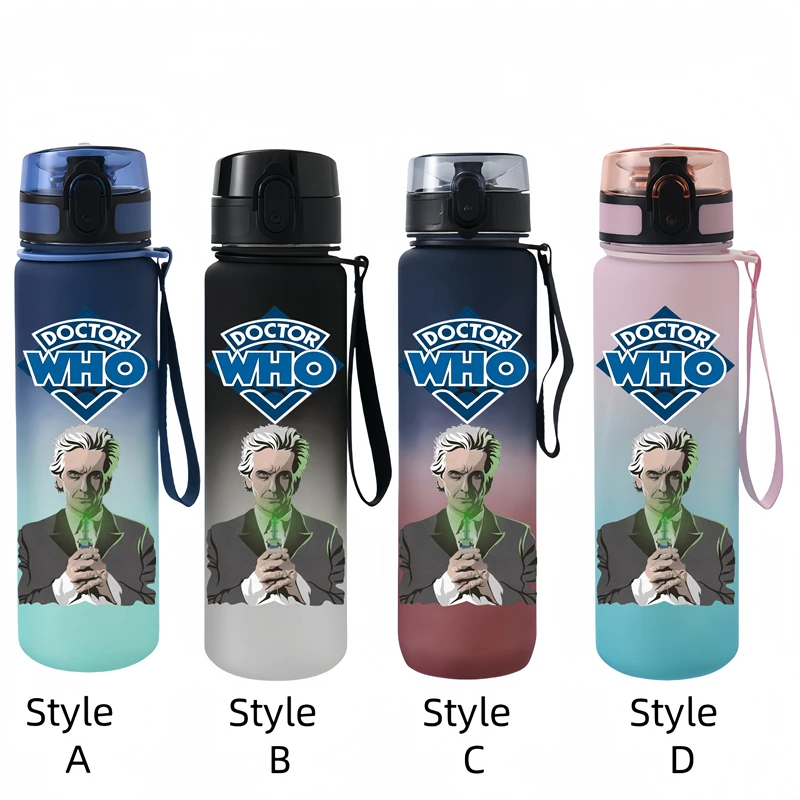 650ML Doctor Who Anime Karakters Waterbeker Draagbare kinderen Outdoor Grote capaciteit Plastic Antidrip Waterfles