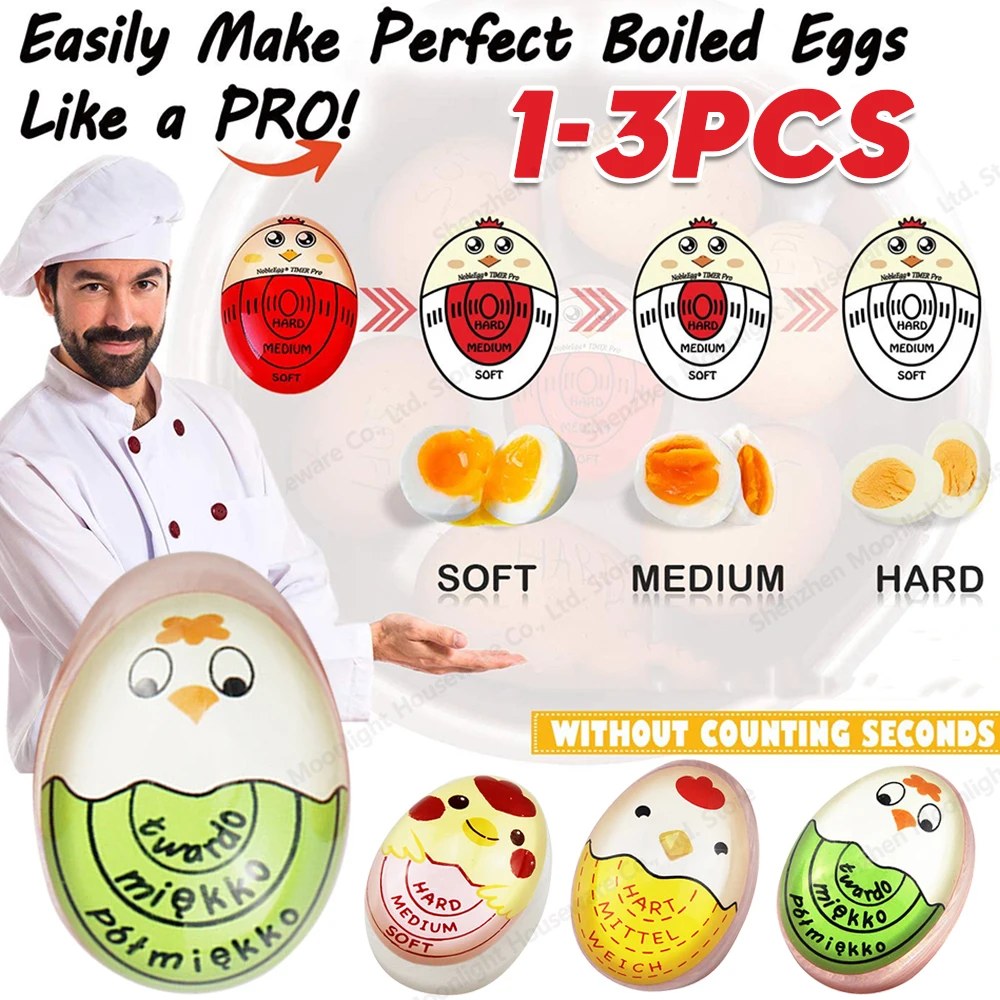 Color Changing Plastic Boiled Egg Alarm Mini Egg Boiling Timer Boiled Egg Alarm Timer Egg Cooking Tools for Kitchen