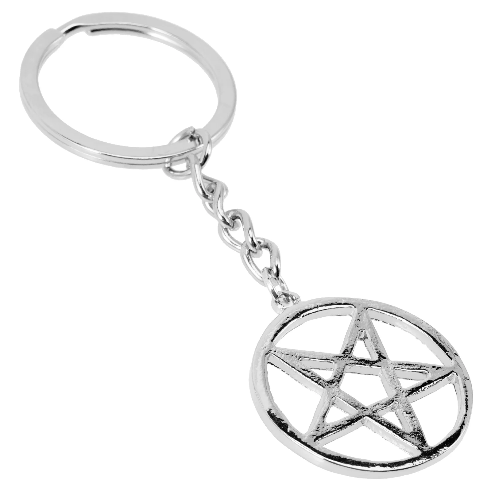 2 Pcs Pentagram Keychain Holder for Wall Car Hanging Hooks Keychian Ring Bag Charms Handbags