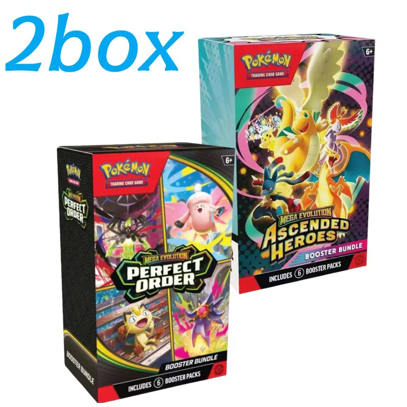 Mega Series Ascended Heroes Perfect Order English TCG Trading Card Booster Box Game Collectible Cards Hobby Collection Toy Gifts