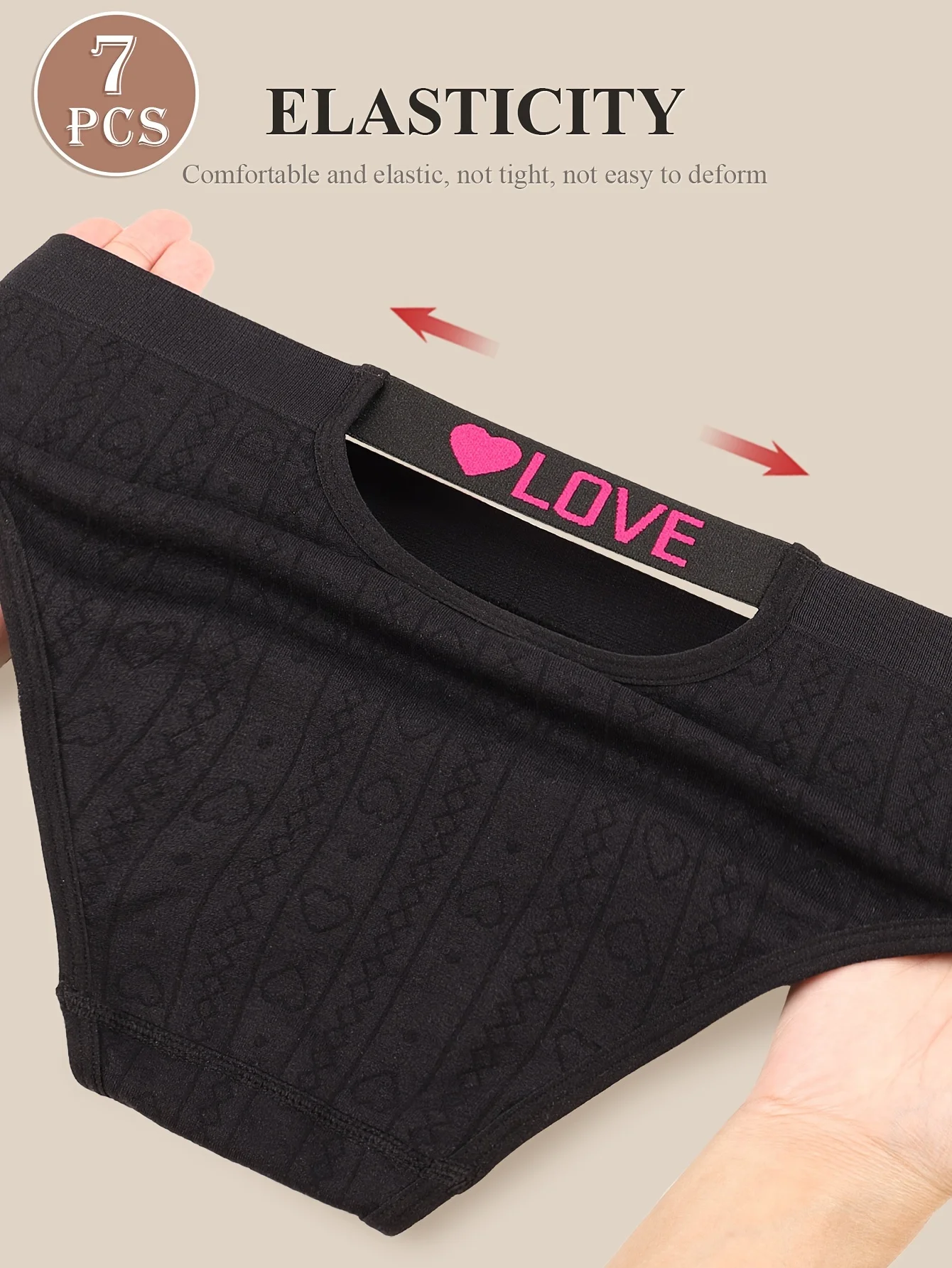 7-Pack of Women's Underwear, Seamless Underwear, Low-Waisted, Seamless, Fashion… - Image 3